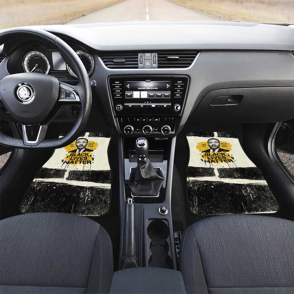 Martin Luther King Jr Car Mats Black Lives Matter Street Art Portrait Civil Rights Tribute Bold Striped - African Pride