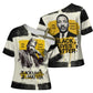 Martin Luther King Jr Cross Shoulder Shirt Black Lives Matter Street Art Portrait Civil Rights Tribute Bold Striped - African Pride