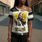 Martin Luther King Jr Cross Shoulder Shirt Black Lives Matter Street Art Portrait Civil Rights Tribute Bold Striped - African Pride
