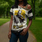 Martin Luther King Jr Cross Shoulder Shirt Black Lives Matter Street Art Portrait Civil Rights Tribute Bold Striped - African Pride