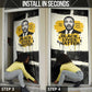 Martin Luther King Jr Door Cover Black Lives Matter Street Art Portrait Civil Rights Tribute Bold Striped - African Pride