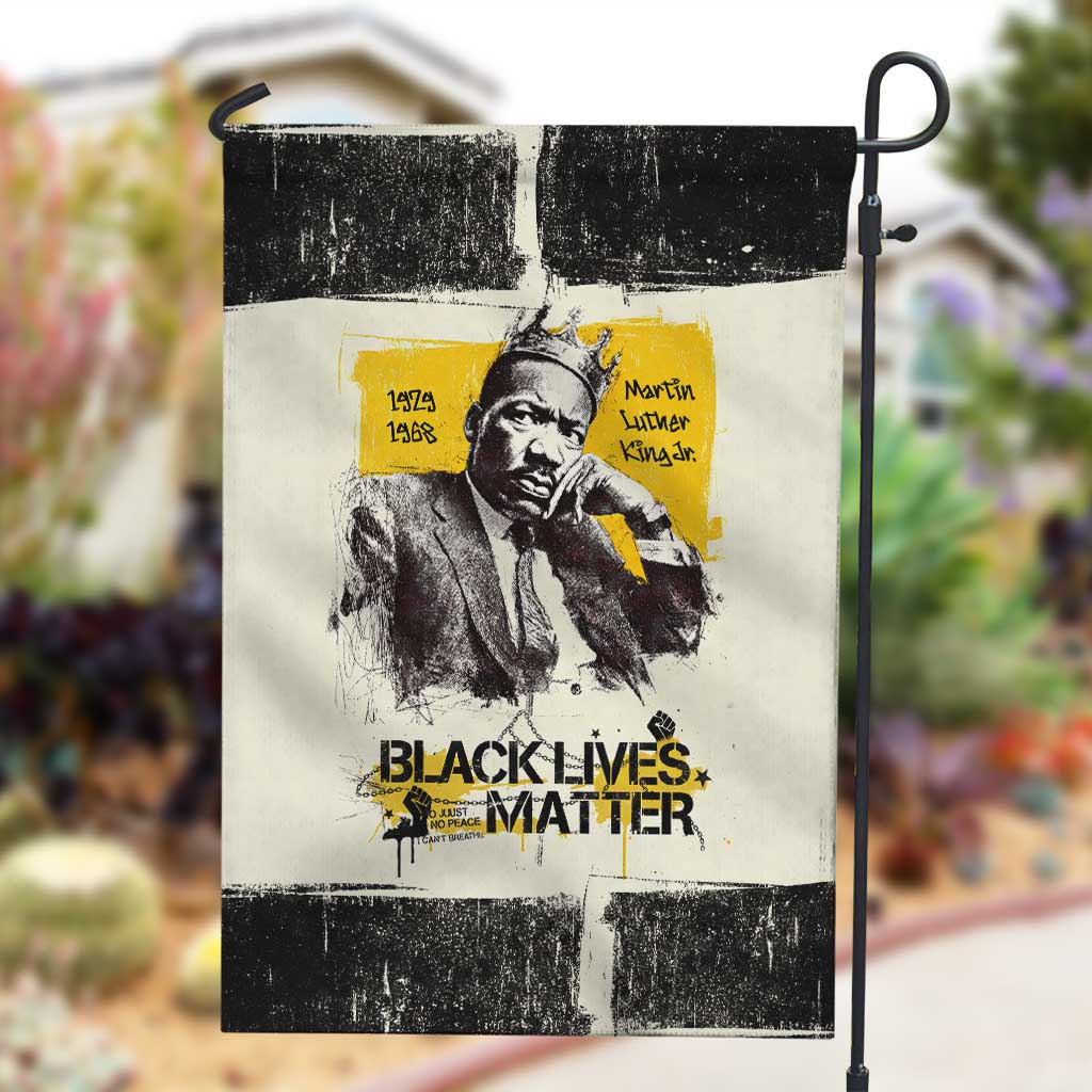 Martin Luther King Jr Garden Flag Black Lives Matter Street Art Portrait Civil Rights Tribute Bold Striped - African Pride
