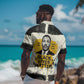 Martin Luther King Jr Hawaiian Shirt Black Lives Matter Street Art Portrait Civil Rights Tribute Bold Striped TS04