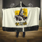 Martin Luther King Jr Hooded Blanket Black Lives Matter Street Art Portrait Civil Rights Tribute Bold Striped - African Pride