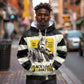 Martin Luther King Jr Hoodie Black Lives Matter Street Art Portrait Civil Rights Tribute Bold Striped - African Pride