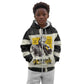 Martin Luther King Jr Kid Hoodie Black Lives Matter Street Art Portrait Civil Rights Tribute Bold Striped - African Pride