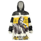 Martin Luther King Jr Kid Wearable Blanket Hoodie Black Lives Matter Street Art Portrait Civil Rights Tribute Bold Striped - African Pride