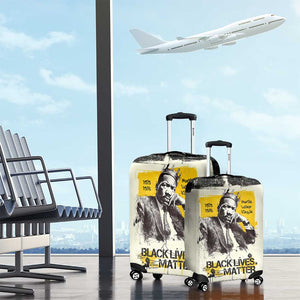 Martin Luther King Jr Luggage Cover Black Lives Matter Street Art Portrait Civil Rights Tribute Bold Striped - African Pride