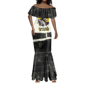 Martin Luther King Jr Mermaid Dress Black Lives Matter Street Art Portrait Civil Rights Tribute Bold Striped - African Pride