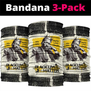Martin Luther King Jr Neck Gaiter Black Lives Matter Street Art Portrait Civil Rights Tribute Bold Striped - African Pride
