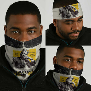 Martin Luther King Jr Neck Gaiter Black Lives Matter Street Art Portrait Civil Rights Tribute Bold Striped - African Pride