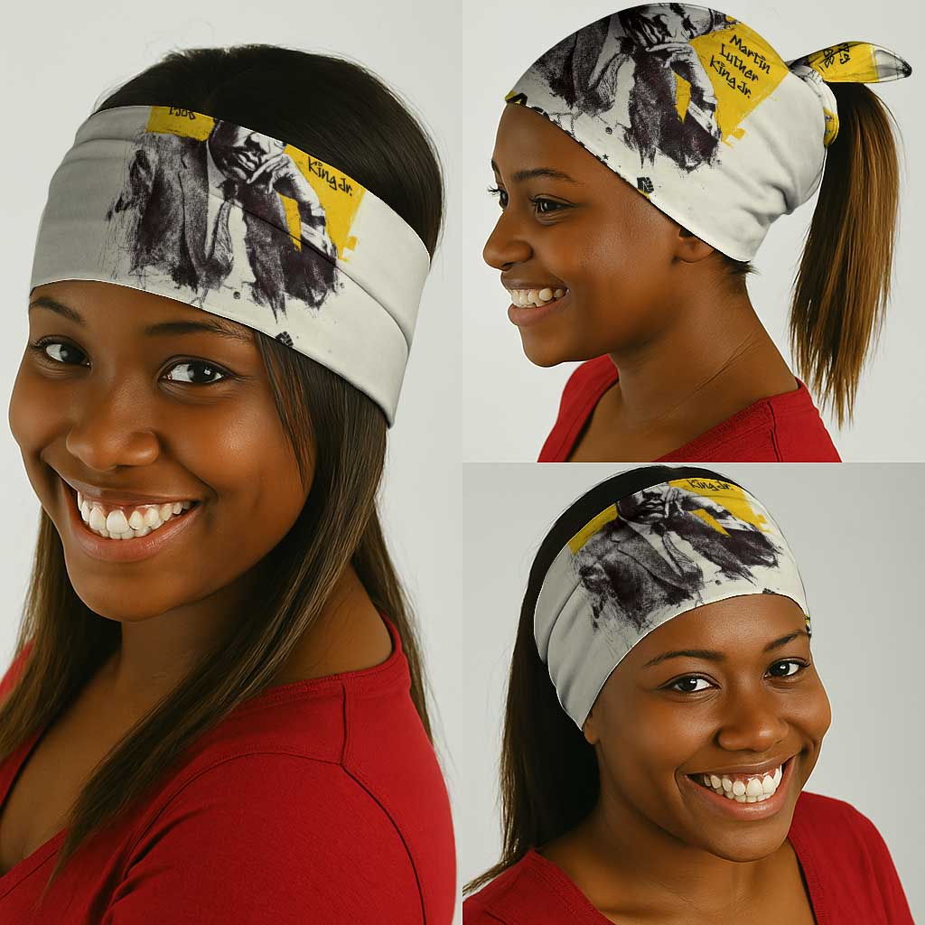 Martin Luther King Jr Neck Gaiter Black Lives Matter Street Art Portrait Civil Rights Tribute Bold Striped - African Pride