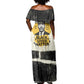 Martin Luther King Jr Off Shoulder Maxi Dress Black Lives Matter Street Art Portrait Civil Rights Tribute Bold Striped - African Pride
