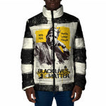 Martin Luther King Jr Padded Jacket Black Lives Matter Street Art Portrait Civil Rights Tribute Bold Striped - African Pride