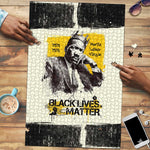 Martin Luther King Jr Puzzle Black Lives Matter Street Art Portrait Civil Rights Tribute Bold Striped - African Pride
