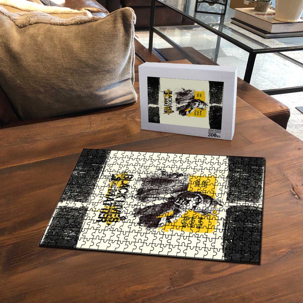 Martin Luther King Jr Puzzle Black Lives Matter Street Art Portrait Civil Rights Tribute Bold Striped - African Pride
