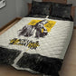Martin Luther King Jr Quilt Bed Set Black Lives Matter Street Art Portrait Civil Rights Tribute Bold Striped - African Pride
