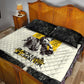 Martin Luther King Jr Quilt Bed Set Black Lives Matter Street Art Portrait Civil Rights Tribute Bold Striped - African Pride