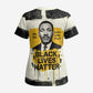 Martin Luther King Jr Scrub Top Black Lives Matter Street Art Portrait Civil Rights Tribute Bold Striped - African Pride
