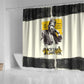 Martin Luther King Jr Shower Curtain Black Lives Matter Street Art Portrait Civil Rights Tribute Bold Striped - African Pride