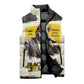 Martin Luther King Jr Sleeveless Puffer Jacket Black Lives Matter Street Art Portrait Civil Rights Tribute Bold Striped - African Pride