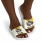 Martin Luther King Jr Slide Sandals Black Lives Matter Street Art Portrait Civil Rights Tribute Bold Striped - African Pride