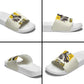 Martin Luther King Jr Slide Sandals Black Lives Matter Street Art Portrait Civil Rights Tribute Bold Striped - African Pride