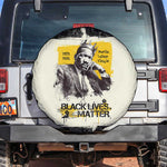 Martin Luther King Jr Spare Tire Cover Black Lives Matter Street Art Portrait Civil Rights Tribute Bold Striped - African Pride