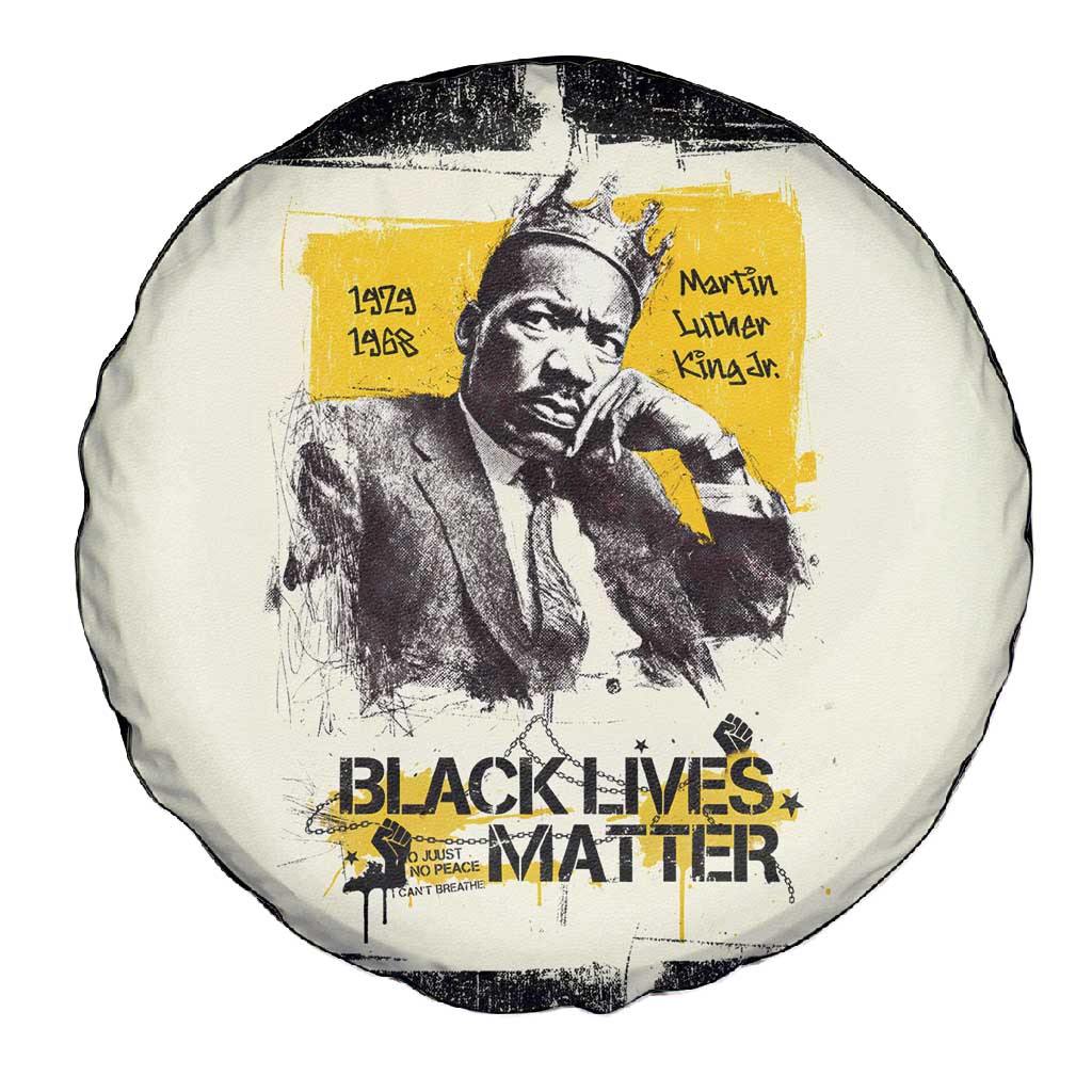 Martin Luther King Jr Spare Tire Cover Black Lives Matter Street Art Portrait Civil Rights Tribute Bold Striped - African Pride