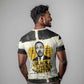 Martin Luther King Jr T shirt Black Lives Matter Street Art Portrait Civil Rights Tribute Bold Striped TS04