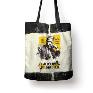 Martin Luther King Jr Tote Bag Black Lives Matter Street Art Portrait Civil Rights Tribute Bold Striped - African Pride