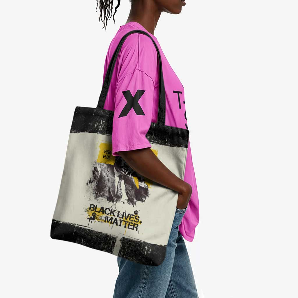 Martin Luther King Jr Tote Bag Black Lives Matter Street Art Portrait Civil Rights Tribute Bold Striped - African Pride