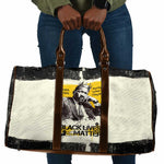 Martin Luther King Jr Travel Bag Black Lives Matter Street Art Portrait Civil Rights Tribute Bold Striped - African Pride