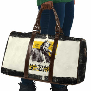 Martin Luther King Jr Travel Bag Black Lives Matter Street Art Portrait Civil Rights Tribute Bold Striped - African Pride