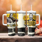 Martin Luther King Jr Tumbler With Handle Black Lives Matter Street Art Portrait Civil Rights Tribute Bold Striped - African Pride