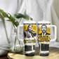 Martin Luther King Jr Tumbler With Handle Black Lives Matter Street Art Portrait Civil Rights Tribute Bold Striped - African Pride