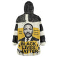 Martin Luther King Jr Wearable Blanket Hoodie Black Lives Matter Street Art Portrait Civil Rights Tribute Bold Striped - African Pride