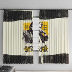 Martin Luther King Jr Window Curtain Black Lives Matter Street Art Portrait Civil Rights Tribute Bold Striped - African Pride