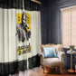 Martin Luther King Jr Window Curtain Black Lives Matter Street Art Portrait Civil Rights Tribute Bold Striped - African Pride