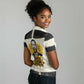 Martin Luther King Jr Women Polo Shirt Black Lives Matter Street Art Portrait Civil Rights Tribute Bold Striped TS04