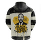 Martin Luther King Jr Zip Hoodie Black Lives Matter Street Art Portrait Civil Rights Tribute Bold Striped - African Pride