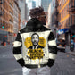 Martin Luther King Jr Zip Hoodie Black Lives Matter Street Art Portrait Civil Rights Tribute Bold Striped - African Pride