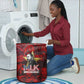 MLK Day Laundry Basket Martin Luther King Jr Tribute American Flag Lettering - African Pride