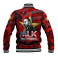 MLK Day Baseball Jacket Martin Luther King Jr Tribute American Flag Lettering - African Pride