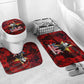 MLK Day Bathroom Set Martin Luther King Jr Tribute American Flag Lettering - African Pride