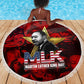 MLK Day Beach Blanket Martin Luther King Jr Tribute American Flag Lettering - African Pride