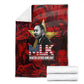 MLK Day Blanket Martin Luther King Jr Tribute American Flag Lettering - African Pride