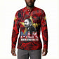 MLK Day Button Sweatshirt Martin Luther King Jr Tribute American Flag Lettering