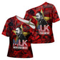 MLK Day Cross Shoulder Shirt Martin Luther King Jr Tribute American Flag Lettering - African Pride