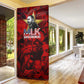 MLK Day Door Cover Martin Luther King Jr Tribute American Flag Lettering - African Pride